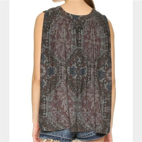 Free People Darcy swing printed Top blouse fairy whimsical whimsigoth grunge XS - Picture 6 of 13